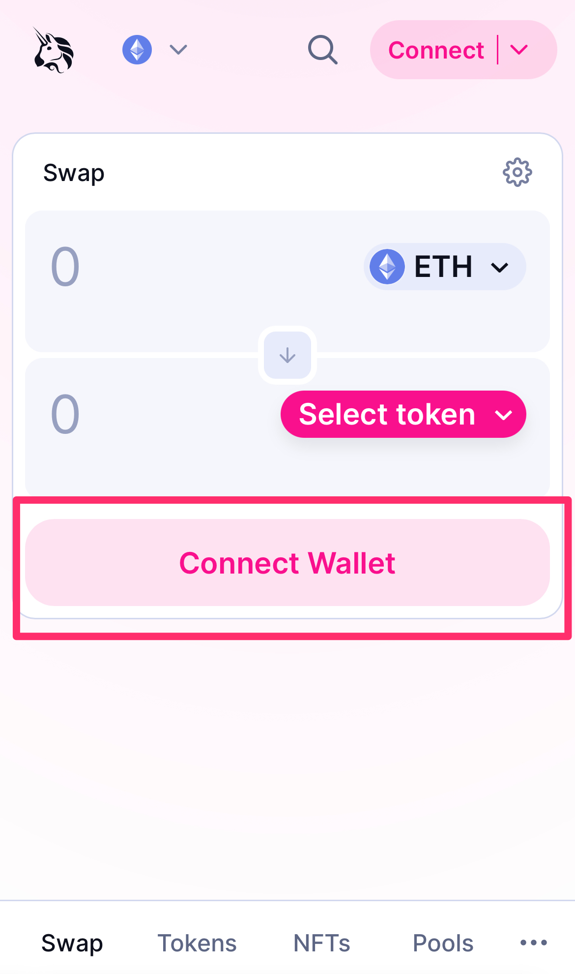 how to connect crypto.com wallet to uniswap