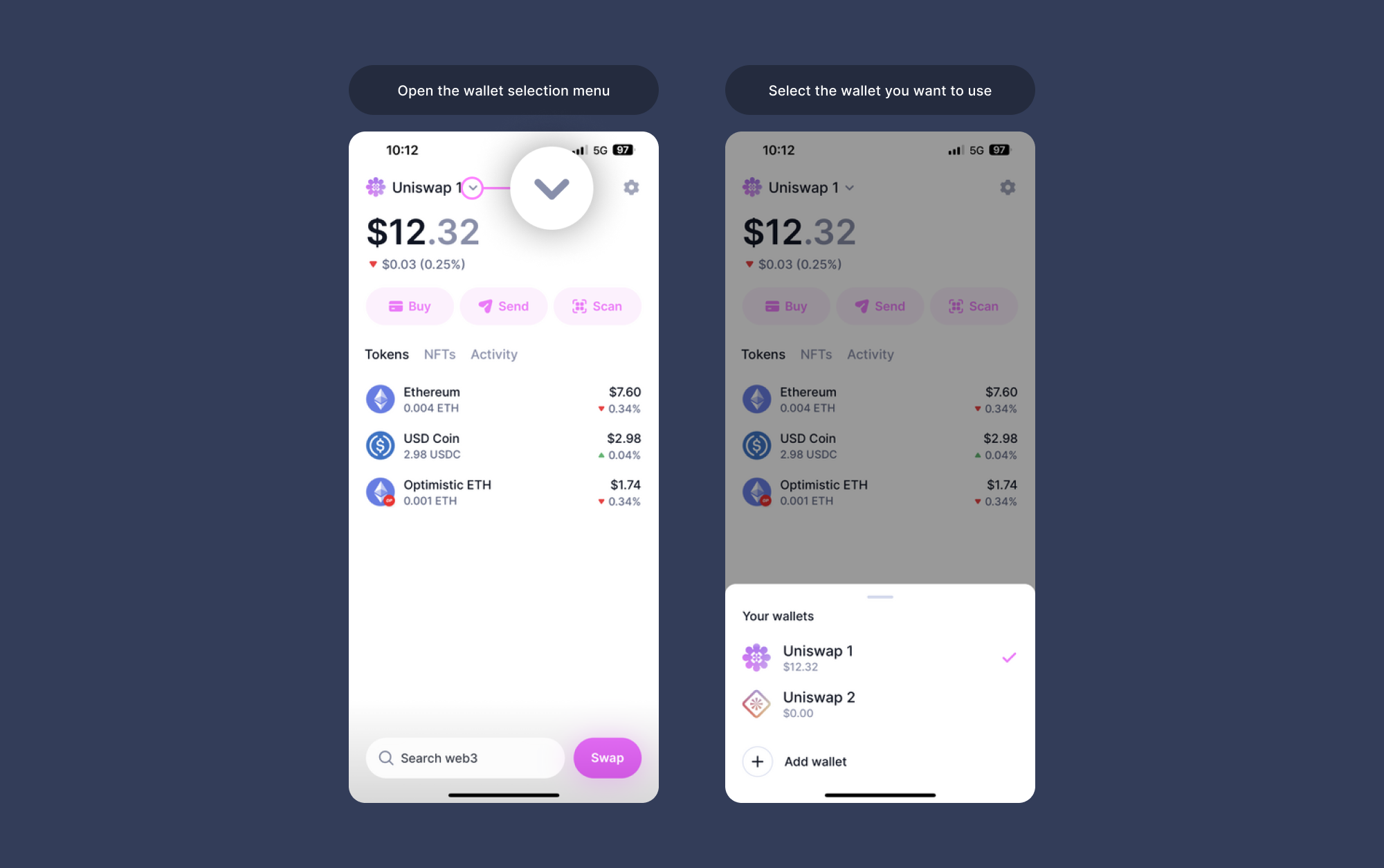 How to switch wallets – Uniswap Labs