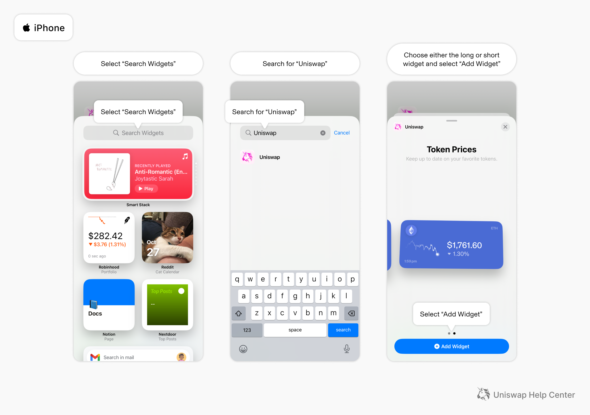 How to add a Uniswap widget on iOS – Uniswap Labs