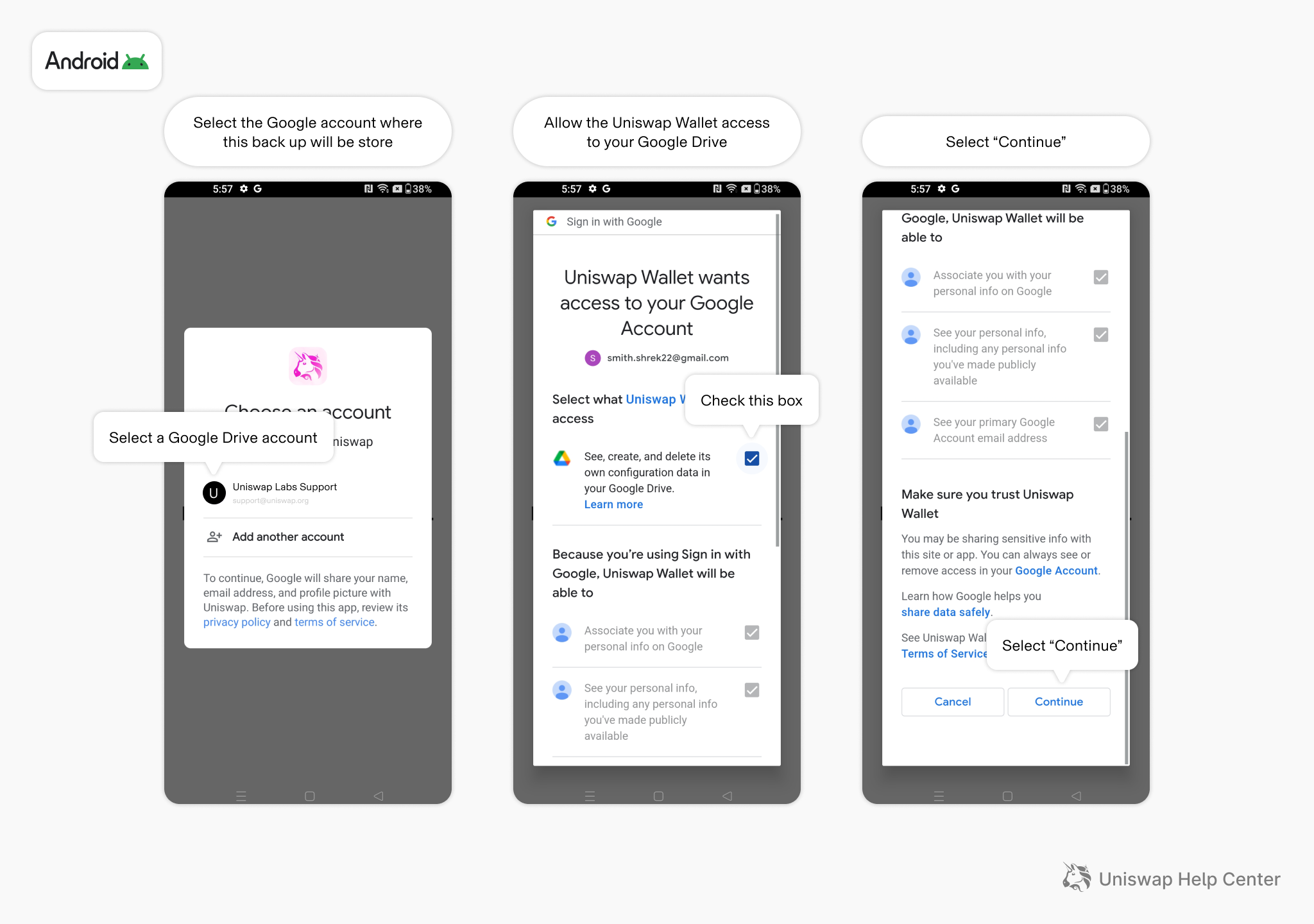 How to backup your recovery phrase on icloud or google drive uniswap labs