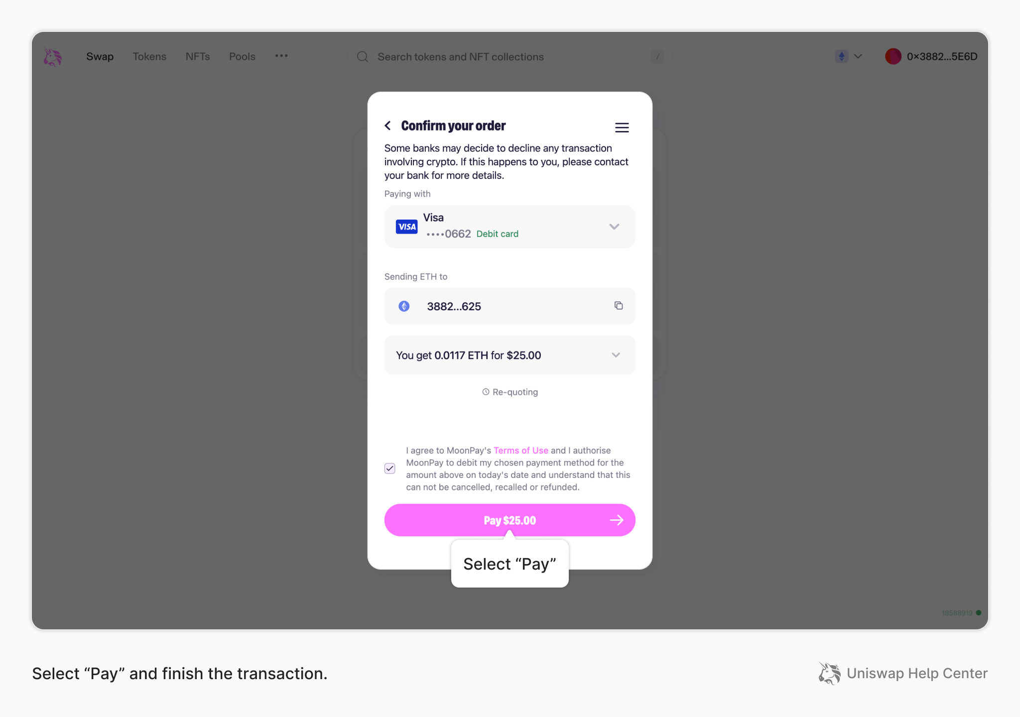 How To Use Moonpay On The Uniswap Web App Uniswap Labs