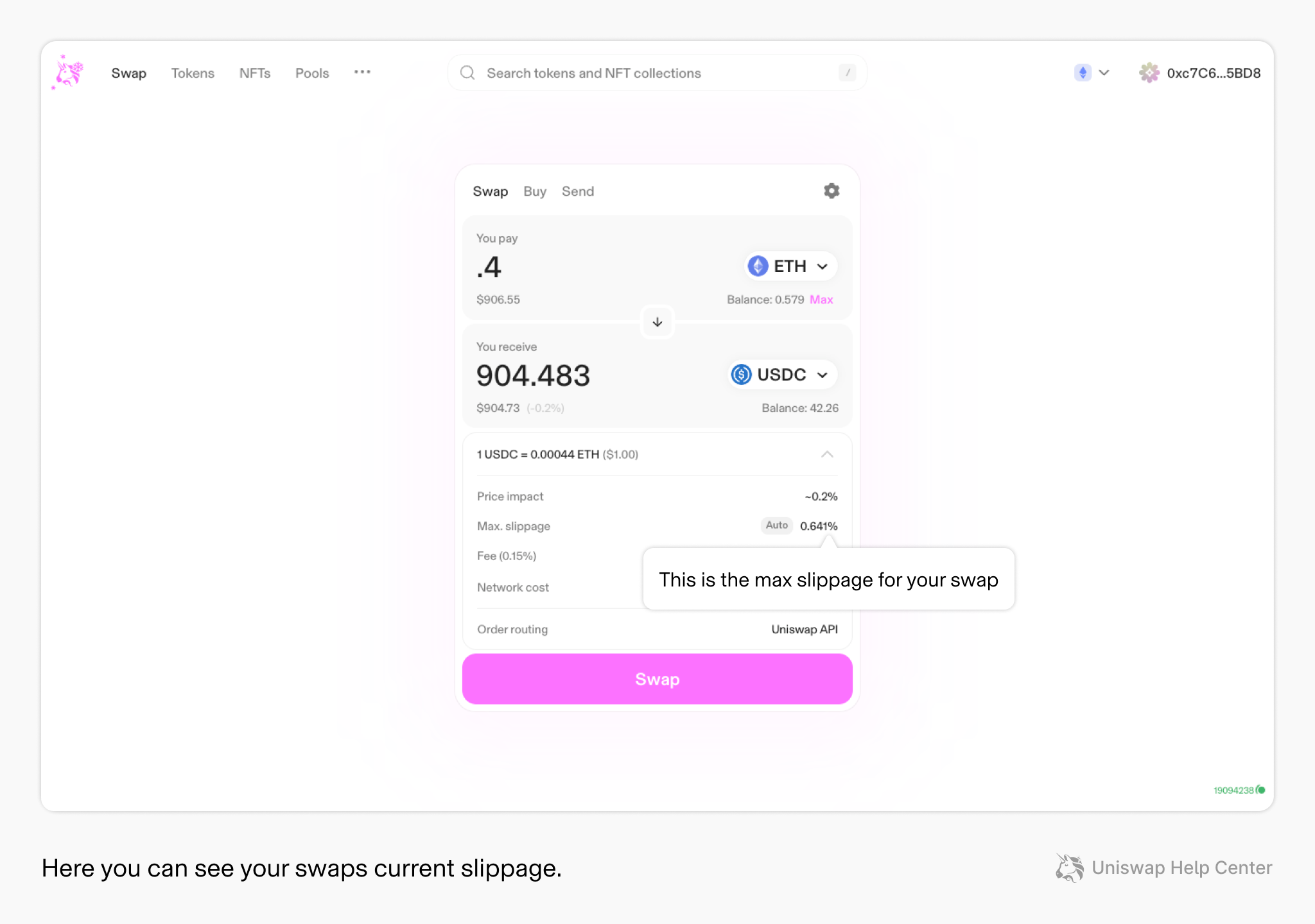 How to change slippage on the Uniswap  app Uniswap Labs