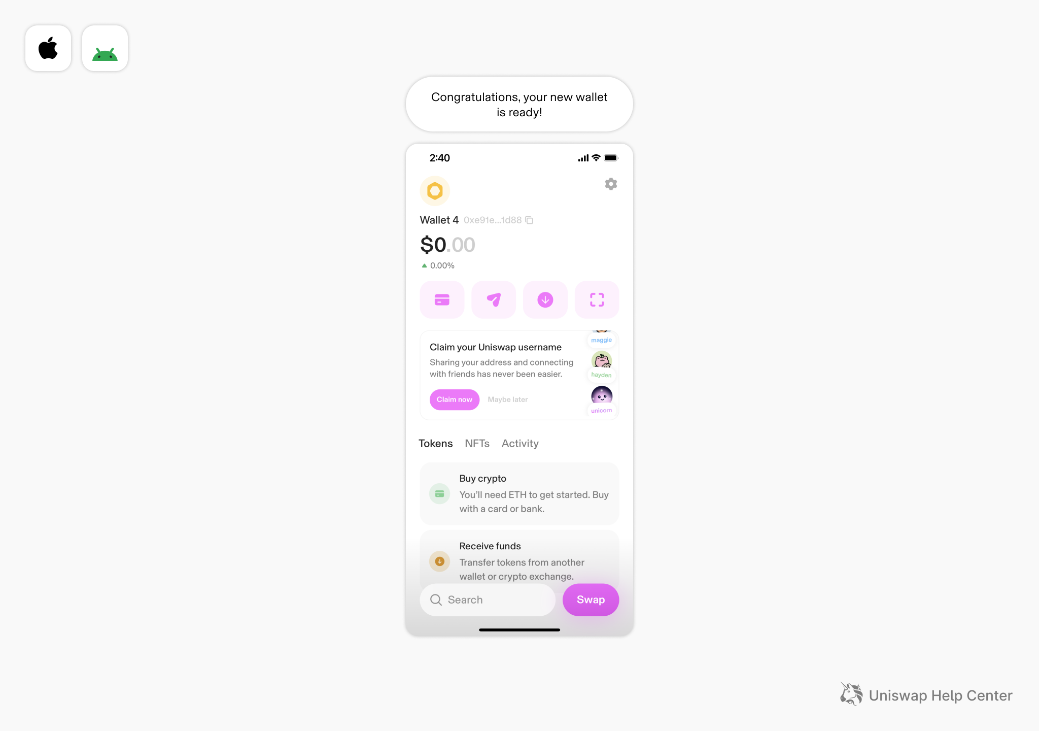 How to create a new wallet – Uniswap Labs