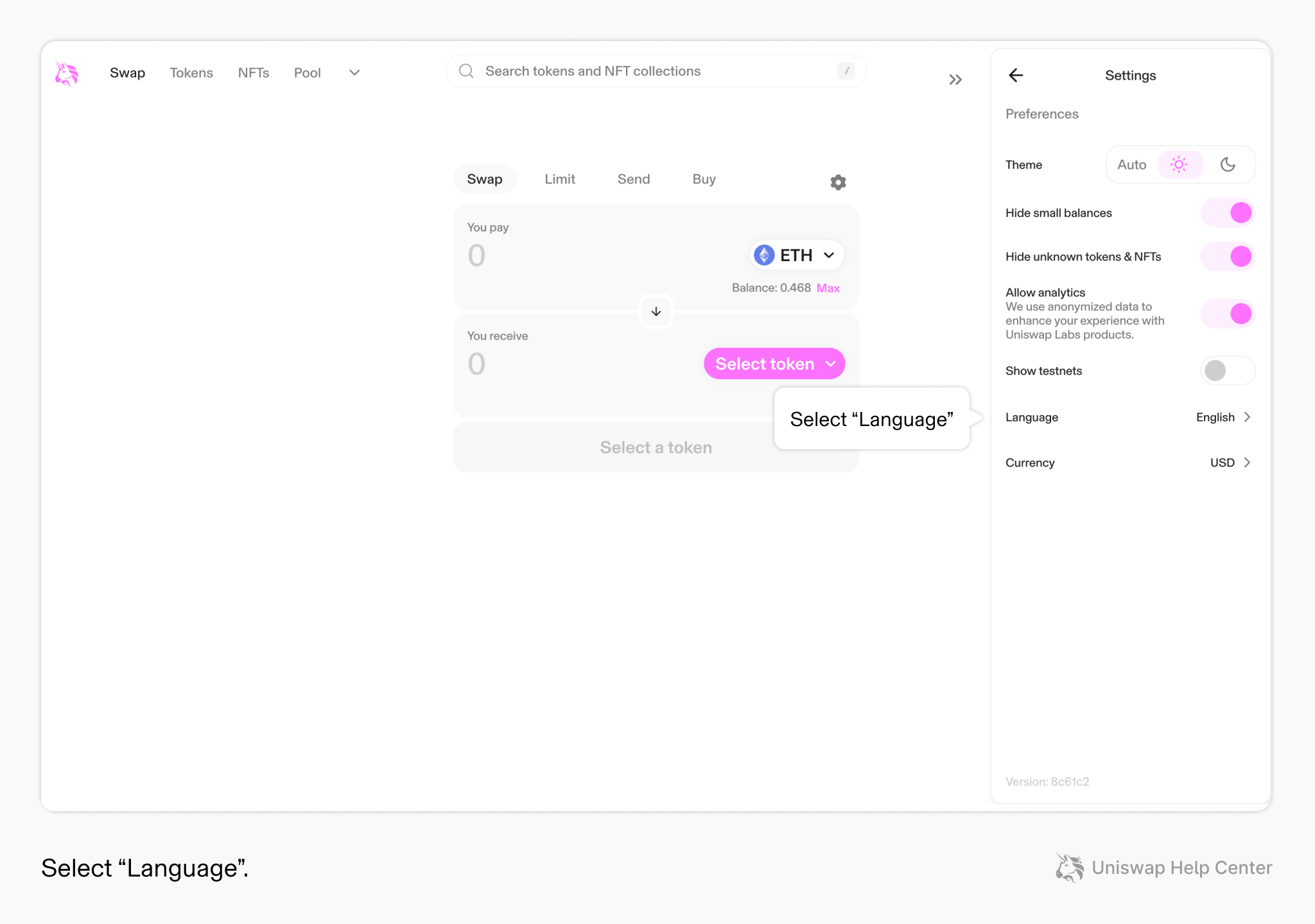 how-to-change-the-language-on-uniswap-uniswap-labs