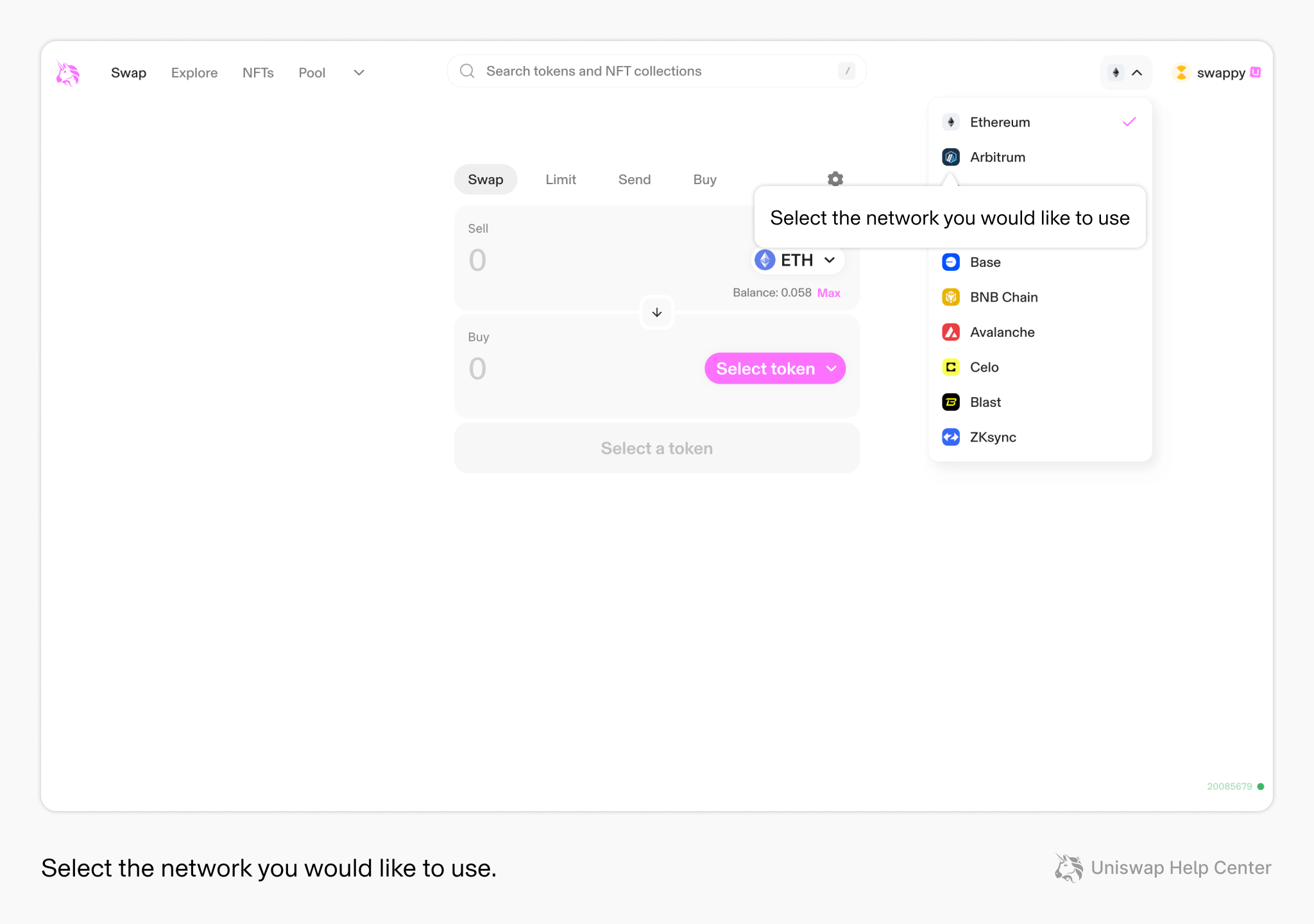 How to switch networks – Uniswap Labs